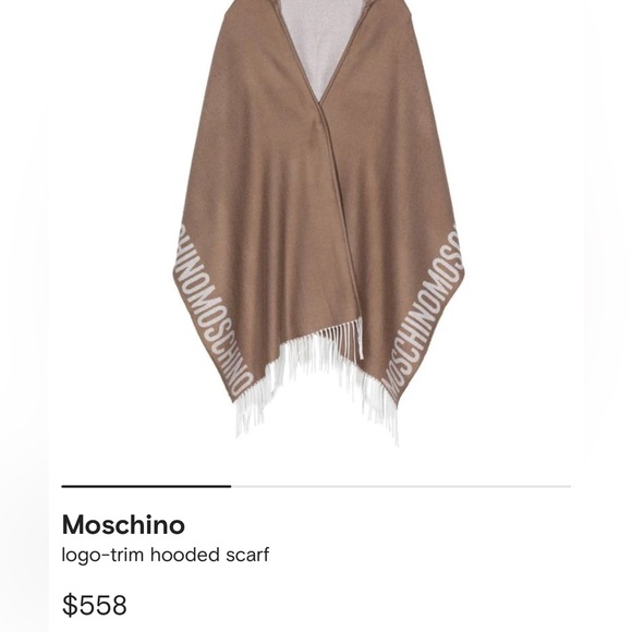 NWT Authentic Moschino Cape in 💯% Lana Merino Extra Fine Wool in Navy - Picture 4 of 10